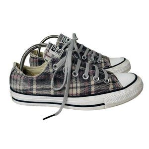 Converse Womens All Star Multicolor Plaid Comfort Lace Up Athletic Shoes Sz US 7